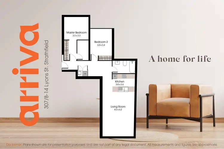 Floorplan of Homely apartment listing, 307/8-14 Lyons Street, Strathfield NSW 2135