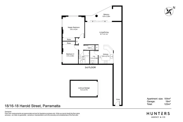Floorplan of Homely apartment listing, 18/16-18 Harold Street, Parramatta NSW 2150