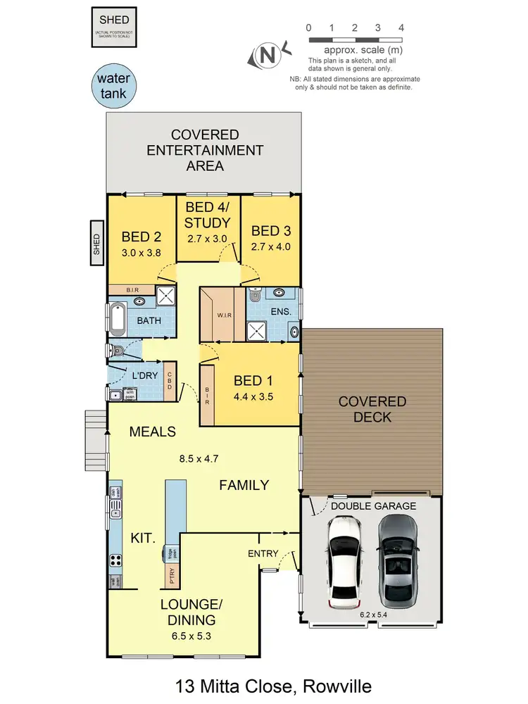 Floorplan of Homely house listing, 13 Mitta Close, Rowville VIC 3178