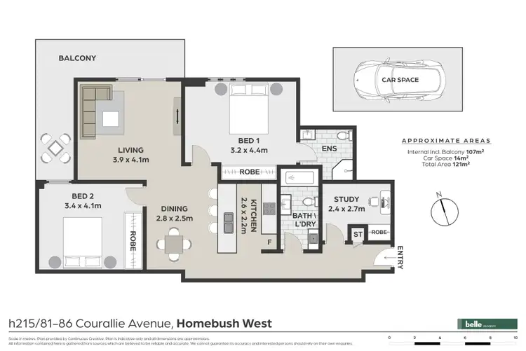 Floorplan of Homely apartment listing, H215/81-86 Courallie Avenue, Homebush West NSW 2140