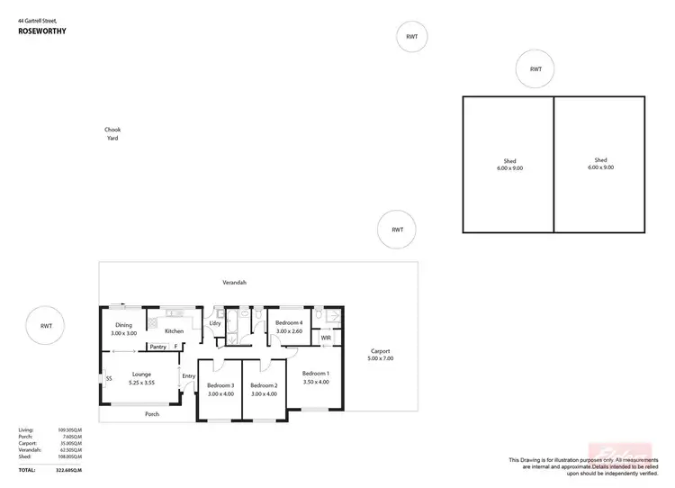 Floorplan of Homely house listing, 44 Gartrell Street, Roseworthy SA 5371