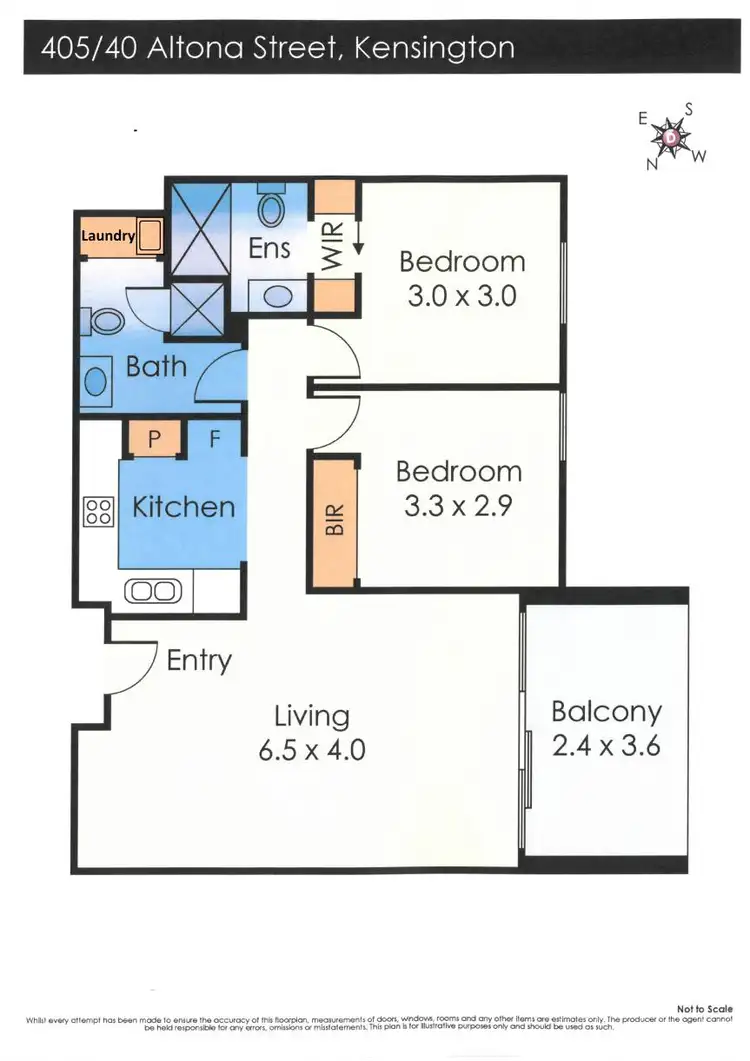 Floorplan of Homely apartment listing, 405/40 Altona Street, Kensington VIC 3031
