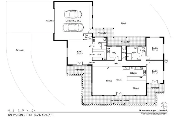Floorplan of Homely house listing, 98 Parkins Reef Road, Maldon VIC 3463