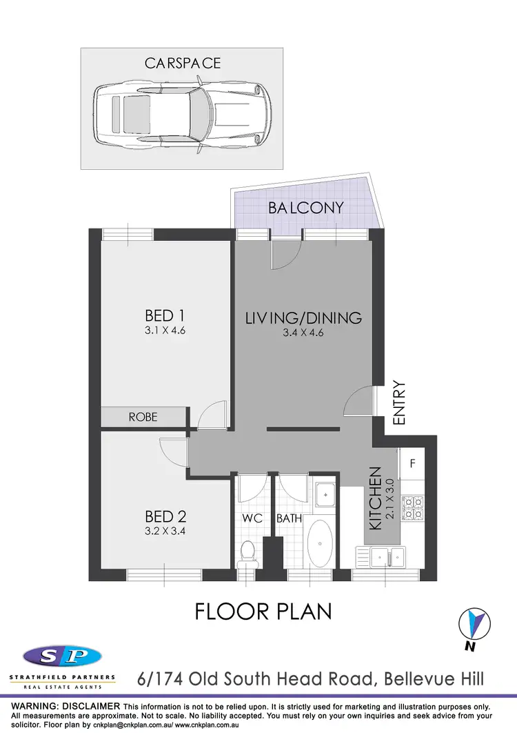 Floorplan of Homely unit listing, Level 3/6/174 Old South Head Road, Bellevue Hill NSW 2023
