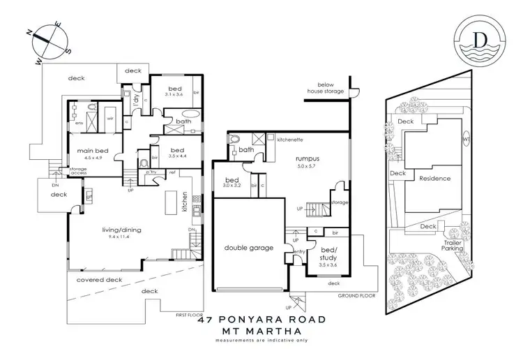 Floorplan of Homely house listing, 47 Ponyara Road, Mount Martha VIC 3934