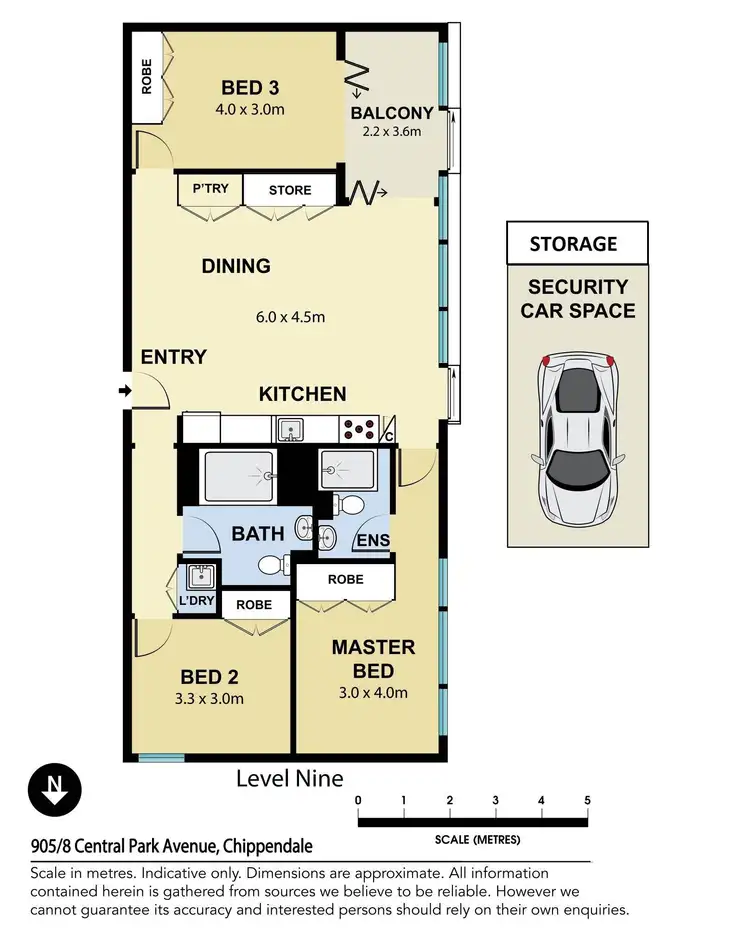 Floorplan of Homely apartment listing, 905/8 Central Park Avenue, Chippendale NSW 2008