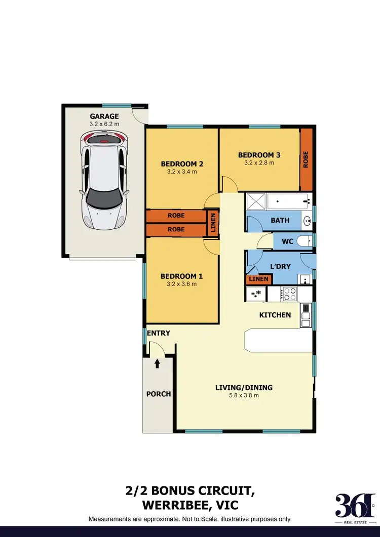 Floorplan of Homely unit listing, 2/2 Bonus Court, Werribee VIC 3030