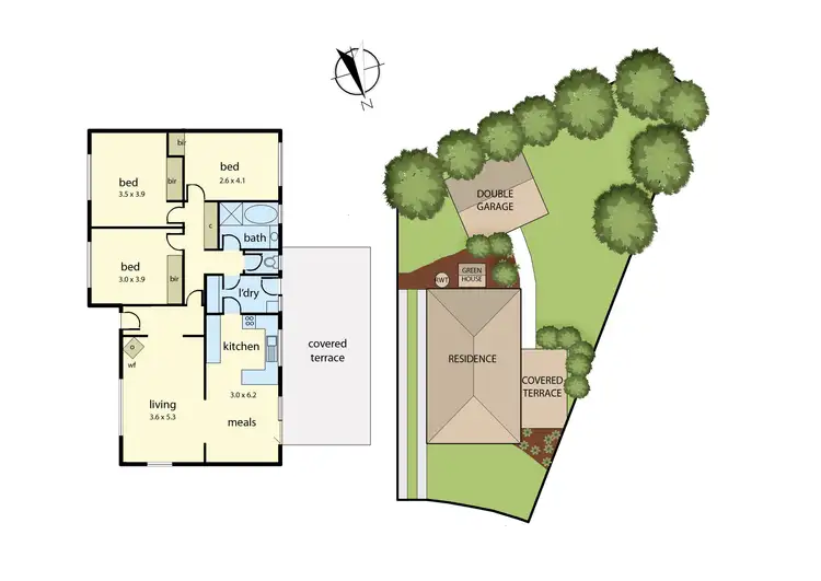 Floorplan of Homely house listing, 6 South Charles Court, Cranbourne VIC 3977
