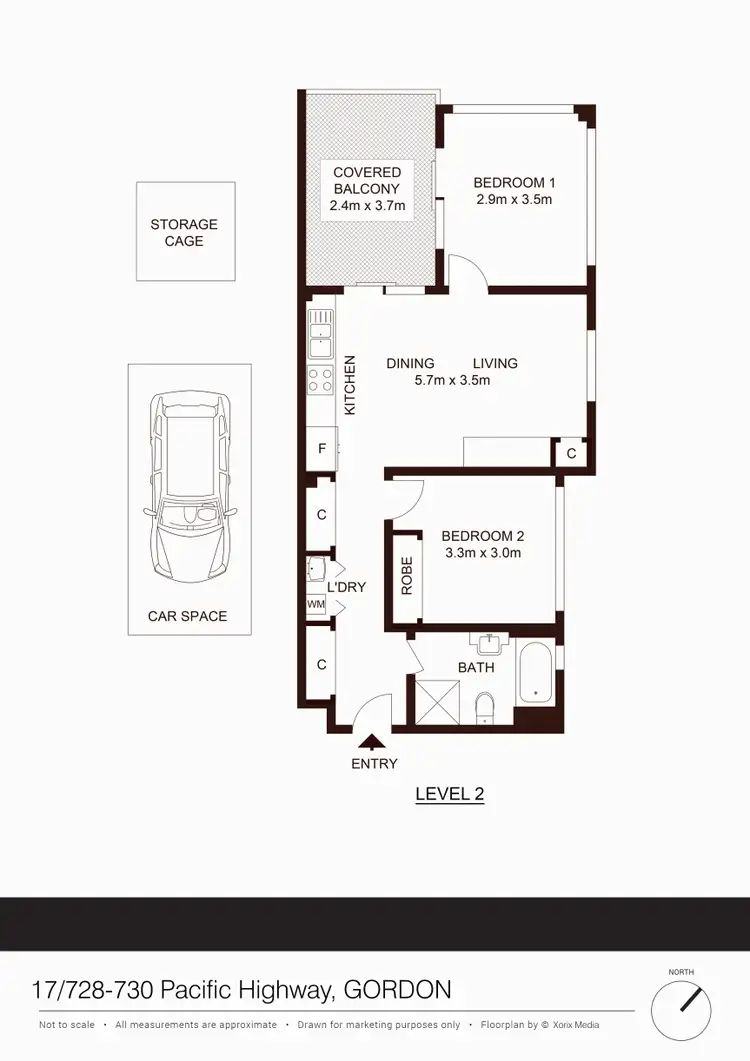 Floorplan of Homely unit listing, 17/728-730 Pacific Highway, Gordon NSW 2072