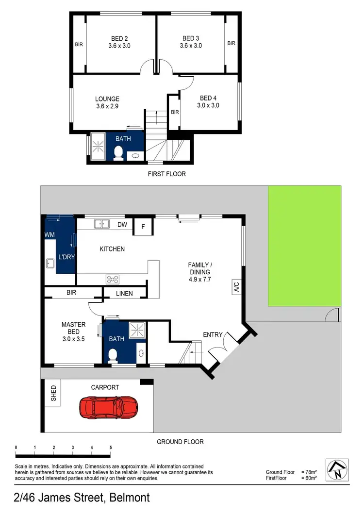 Floorplan of Homely townhouse listing, 2/46 James Street, Belmont VIC 3216