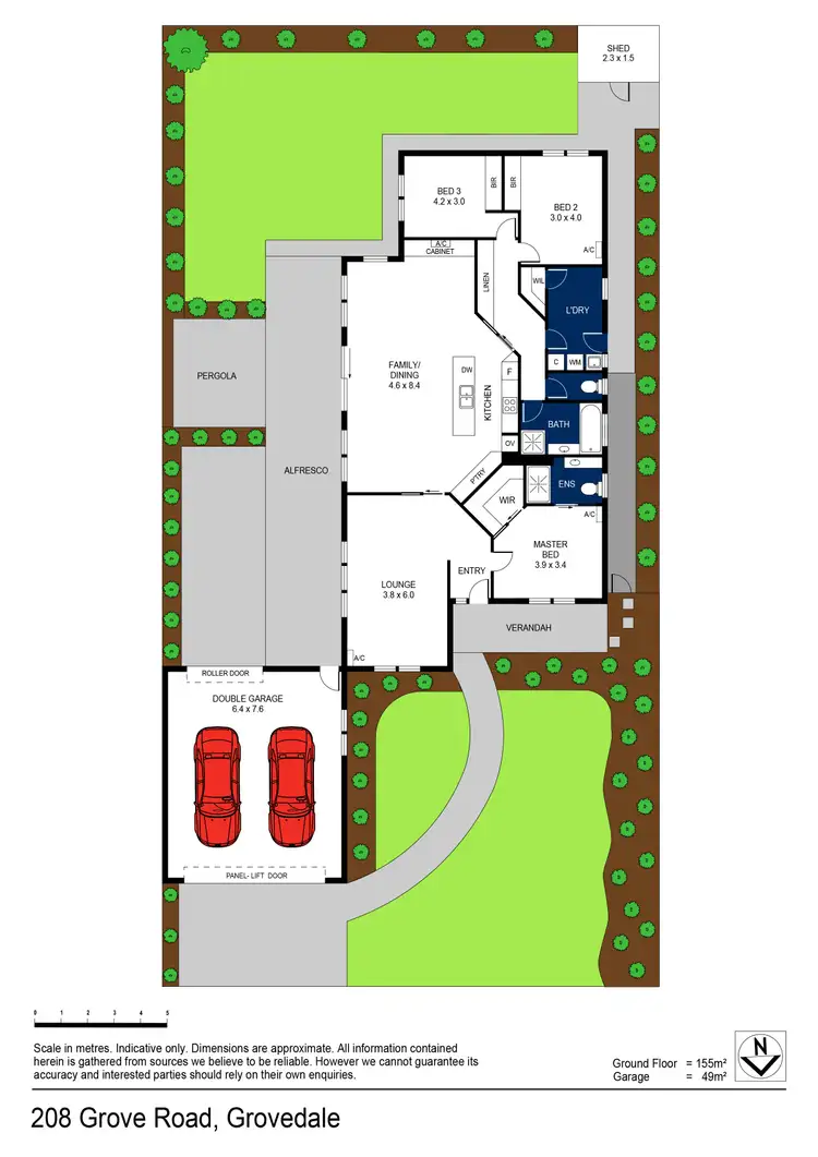 Floorplan of Homely house listing, 208 Grove Road, Grovedale VIC 3216
