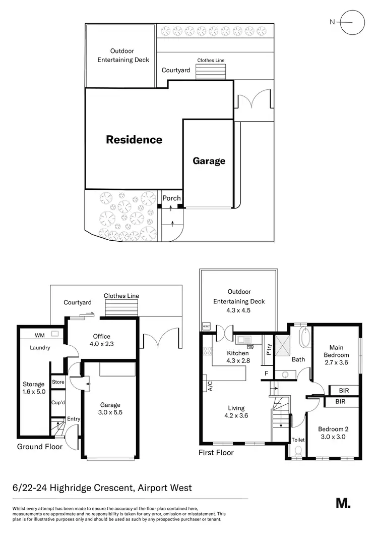 Floorplan of Homely townhouse listing, 6/22-24 Highridge Crescent, Airport West VIC 3042