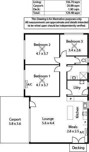 Floorplan of Homely house listing, 1/11 Munro Avenue, Seaton SA 5023