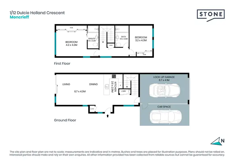 Floorplan of Homely townhouse listing, 1/12 Dulcie Holland Crescent, Moncrieff ACT 2914