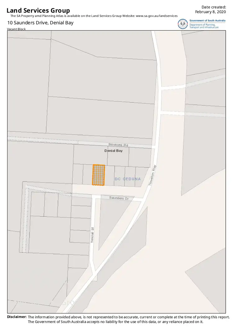 Floorplan of Homely land listing, 10 Saunders Drive, Denial Bay SA 5690