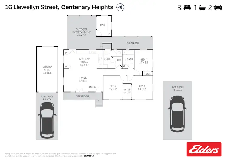 Floorplan of Homely house listing, 16 Llewellyn Street, Centenary Heights QLD 4350