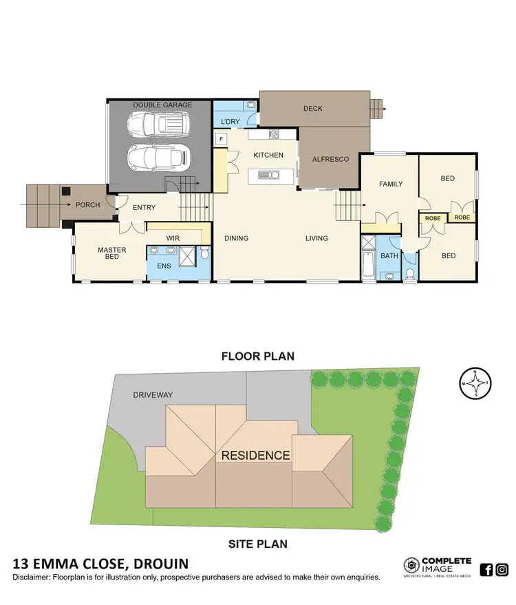 Floorplan of Homely house listing, 13 Emma Close, Drouin VIC 3818