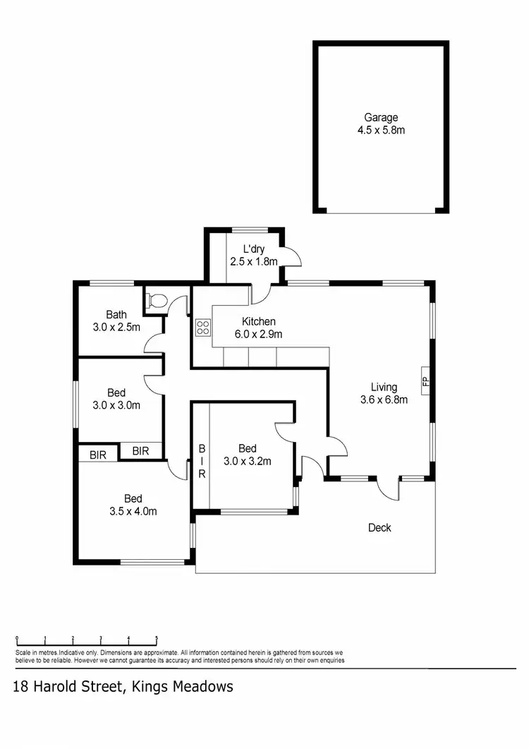 Floorplan of Homely house listing, 18 Harold Street, Kings Meadows TAS 7249