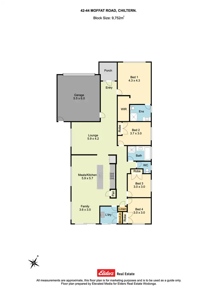 Floorplan of Homely house listing, 42-44 Moffat Road, Chiltern VIC 3683