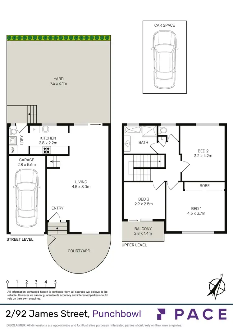 Floorplan of Homely townhouse listing, 2/92 James Street, Punchbowl NSW 2196