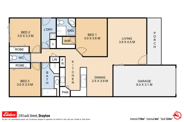 Floorplan of Homely unit listing, 2/8 Luck Street, Darling Heights QLD 4350
