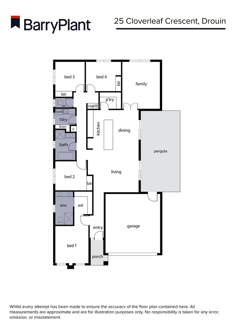Floorplan of Homely house listing, 25 Cloverleaf Crescent, Drouin VIC 3818