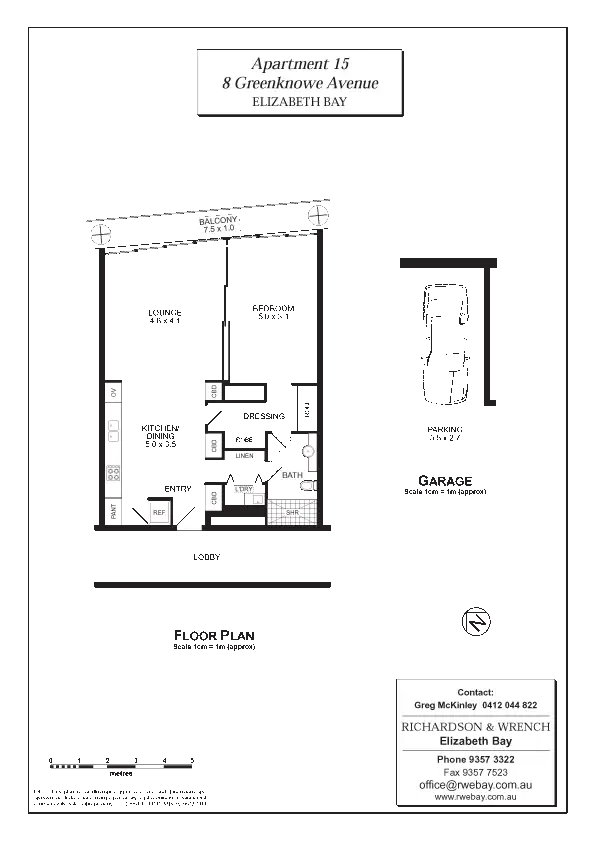 Floorplan of Homely apartment listing, 15/8 Greenknowe Avenue, Elizabeth Bay NSW 2011