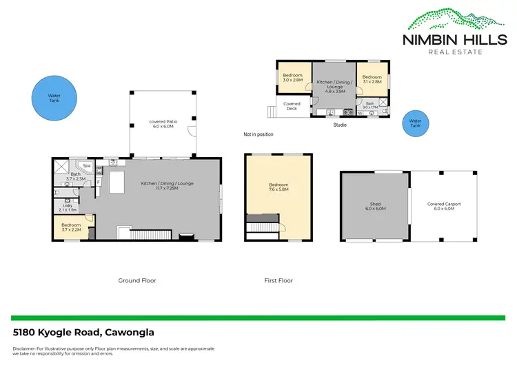 Floorplan of Homely rural property listing, 5180 Kyogle Road, Cawongla NSW 2474