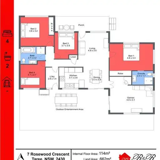Floorplan of Homely house listing, 7 Rosewood Crescent, Taree NSW 2430