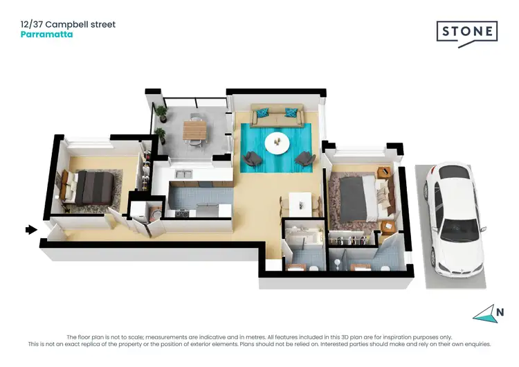 Floorplan of Homely apartment listing, 12/37 Campbell Street, Parramatta NSW 2150