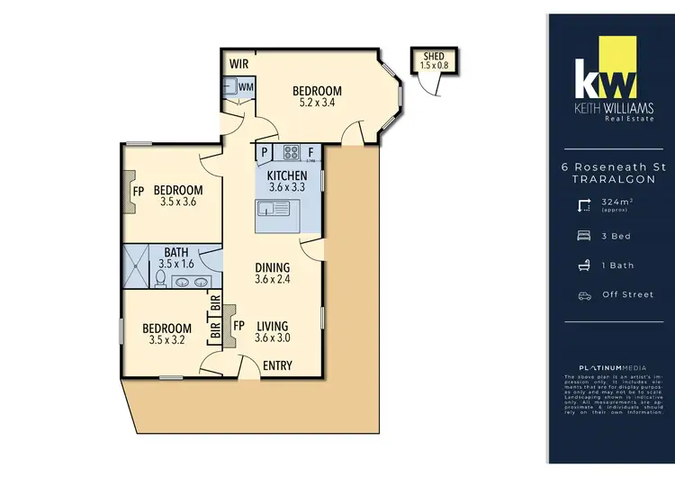 Floorplan of Homely house listing, 6 Roseneath Street, Traralgon VIC 3844