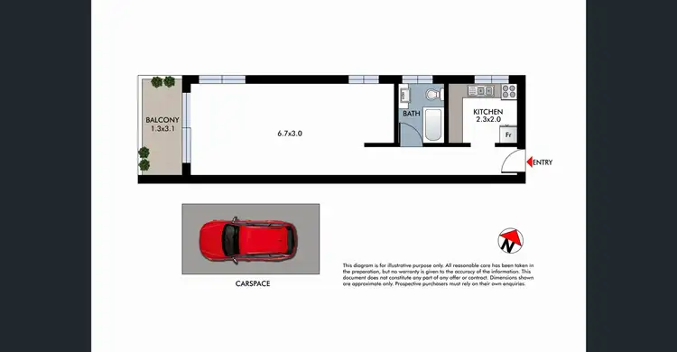 Floorplan of Homely studio listing, 10/101 Bronte Road, Bondi Junction NSW 2022