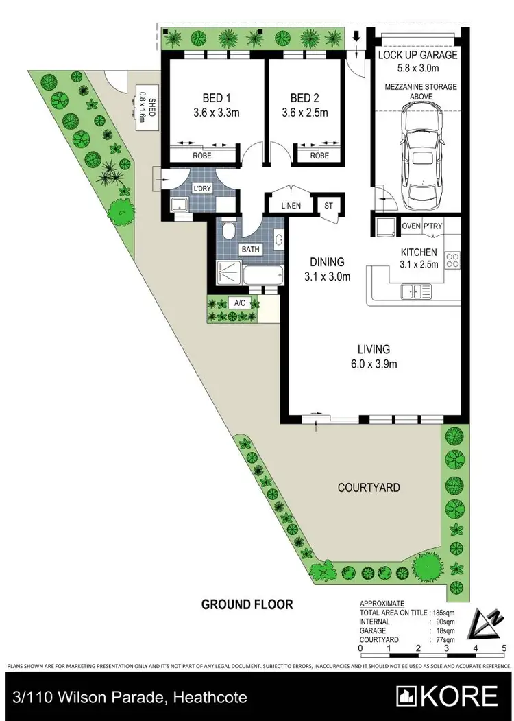 Floorplan of Homely villa listing, 3/110-112 Wilson Parade, Heathcote NSW 2233