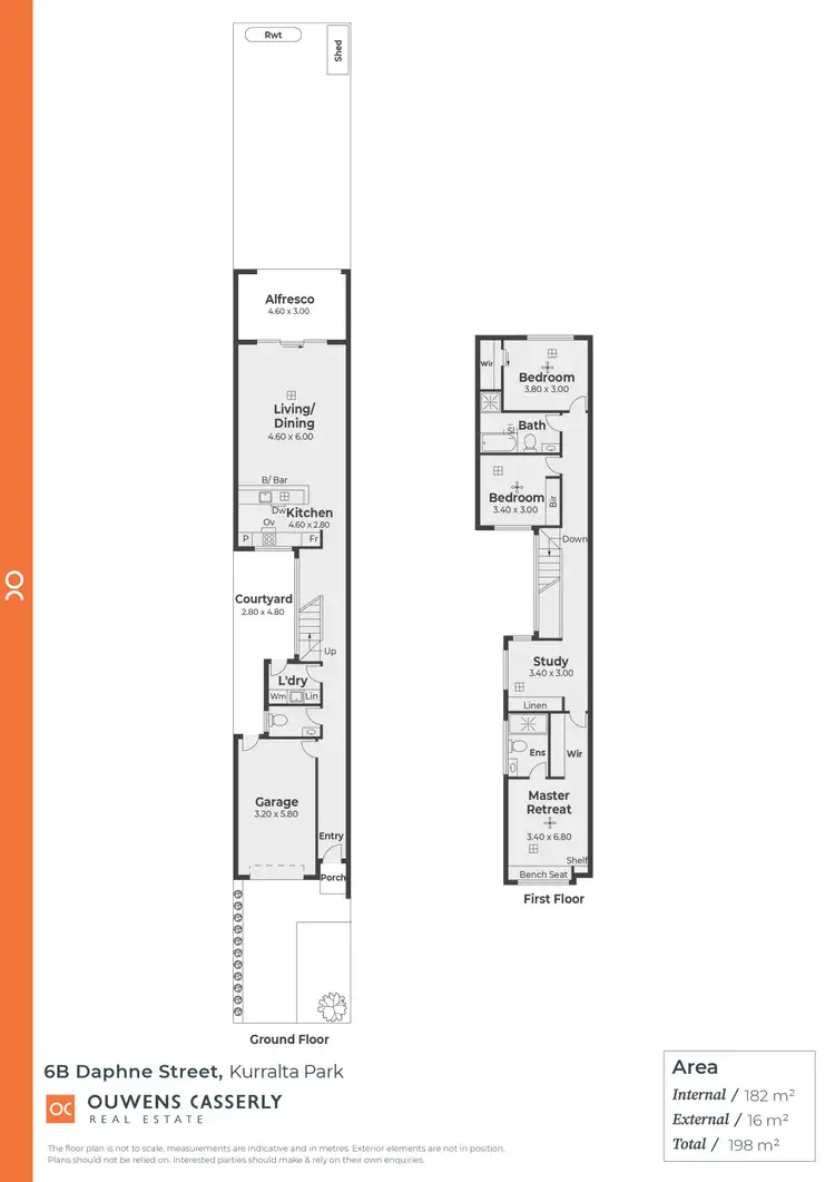 Floorplan of Homely townhouse listing, 6B Daphne Street, Kurralta Park SA 5037