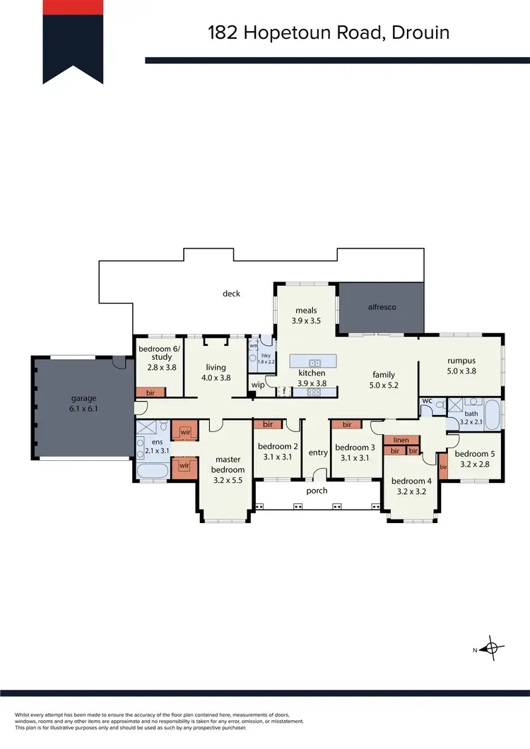 Floorplan of Homely house listing, 182 Hopetoun Road, Drouin VIC 3818