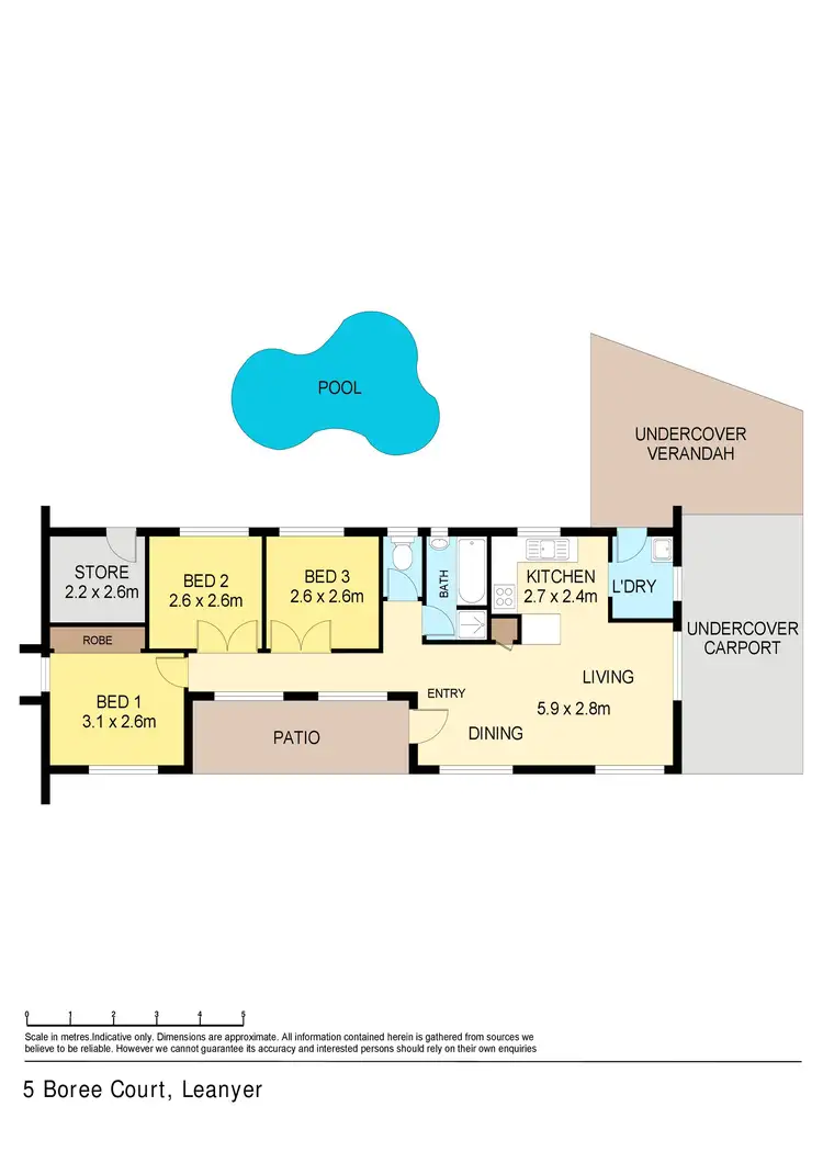 Floorplan of Homely house listing, 5 Boree Court, Leanyer NT 812