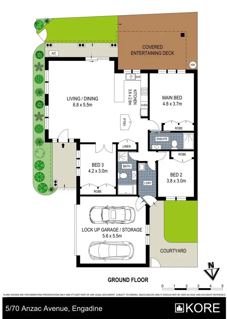 Floorplan of Homely villa listing, 5/70 Anzac Avenue, Engadine NSW 2233
