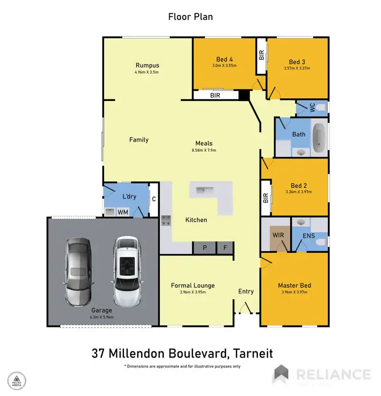 Floorplan of Homely house listing, 37 Millendon Boulevard, Tarneit VIC 3029