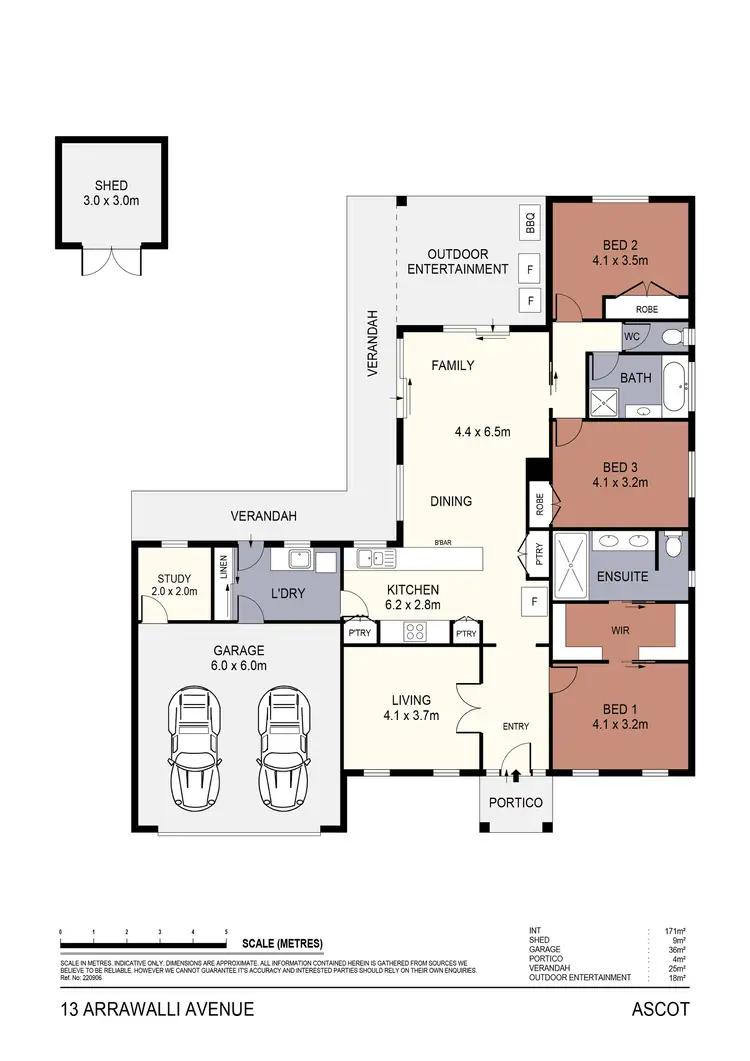 Floorplan of Homely house listing, 13 Arrawalli Avenue, Ascot VIC 3551
