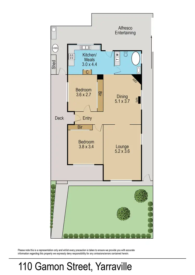 Floorplan of Homely house listing, 110 Gamon Street, Yarraville VIC 3013