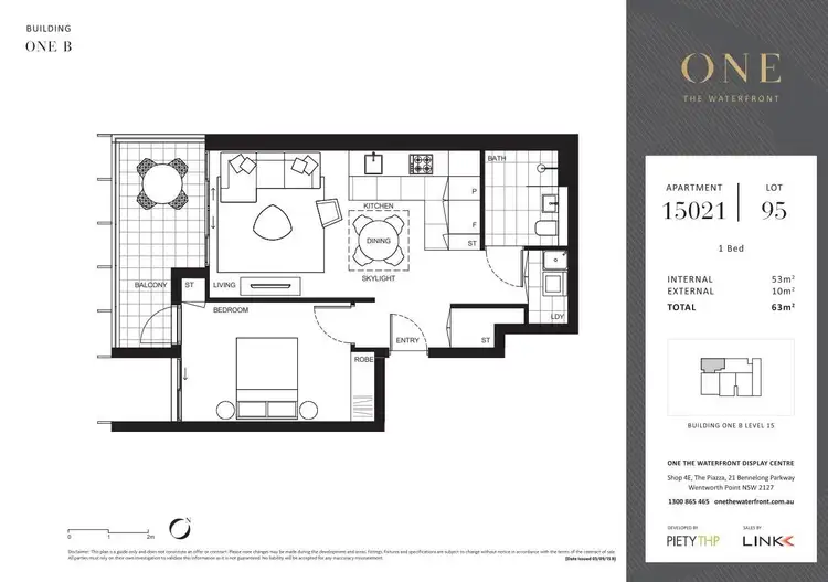 Floorplan of Homely apartment listing, B15021/11 Bennelong Parkway, Wentworth Point NSW 2127