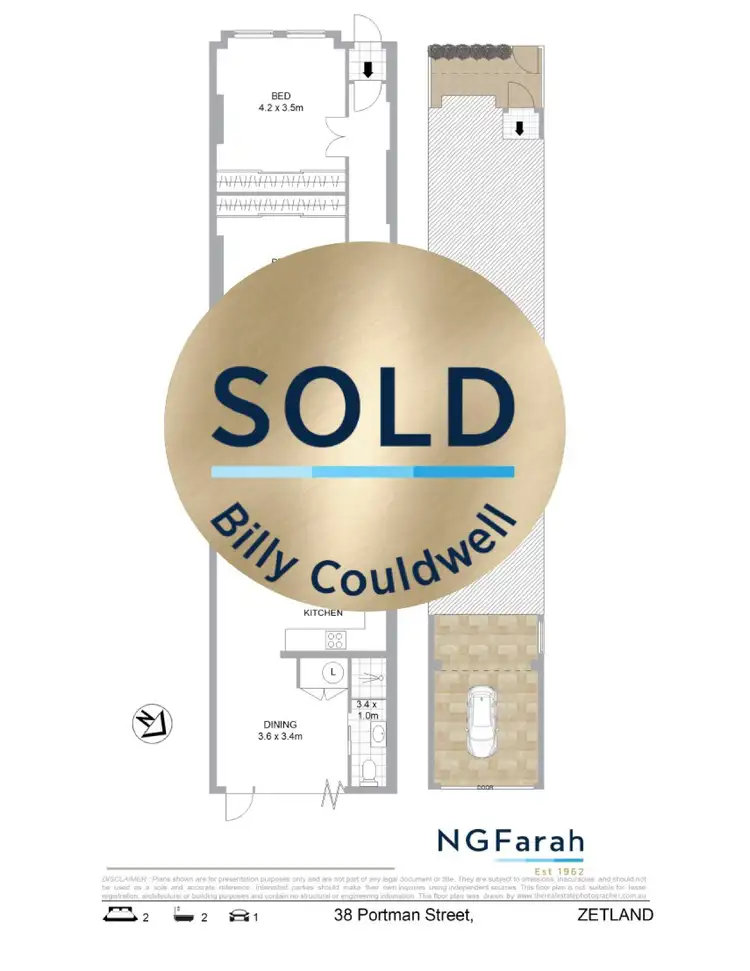 Floorplan of Homely house listing, 38 Portman Street, Zetland NSW 2017