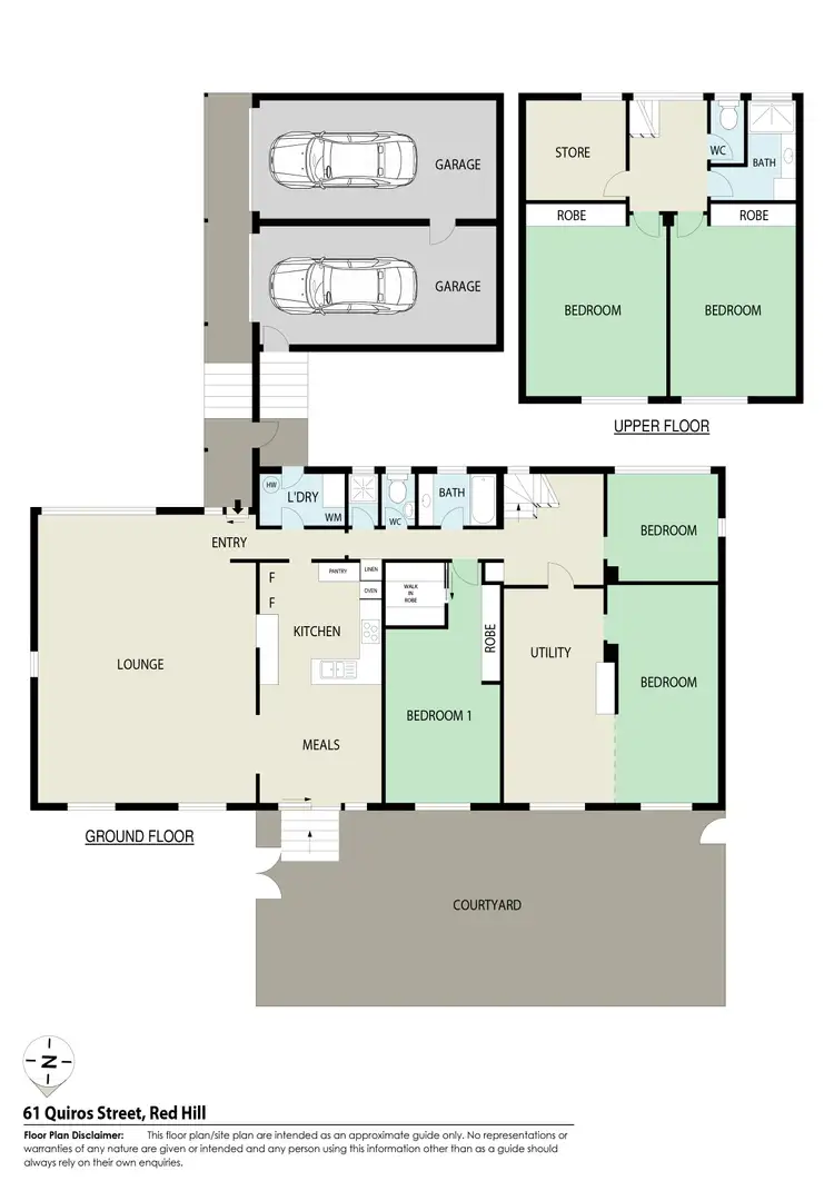 Floorplan of Homely house listing, 61 Quiros Street, Red Hill ACT 2603