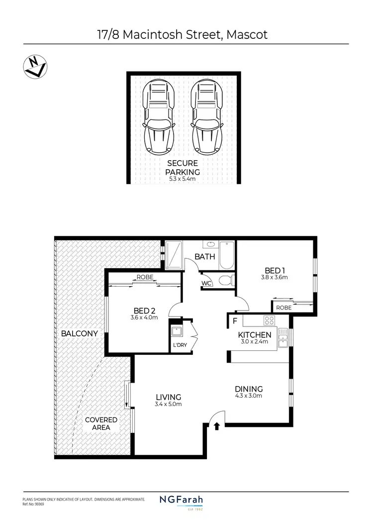 Floorplan of Homely apartment listing, 17/8 Macintosh Street, Mascot NSW 2020