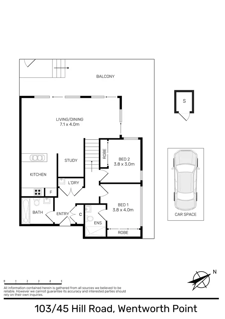 Floorplan of Homely apartment listing, 103/45 Hill Road, Wentworth Point NSW 2127