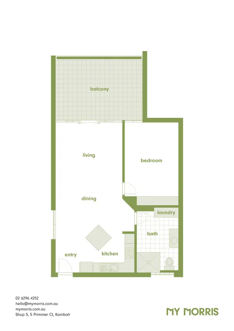 Floorplan of Homely apartment listing, 7/68 Hardwick Crescent, Holt ACT 2615