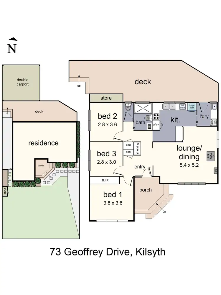 Floorplan of Homely house listing, 73 Geoffrey Drive, Kilsyth VIC 3137