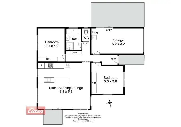 Floorplan of Homely unit listing, 1/19 Nairana Avenue, Shorewell Park TAS 7320