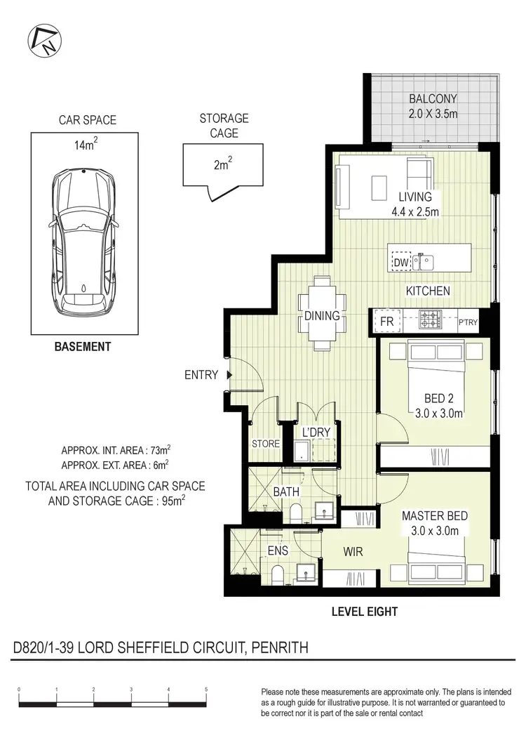 Floorplan of Homely apartment listing, D820/1-39 Lord Sheffield Circuit, Penrith NSW 2750