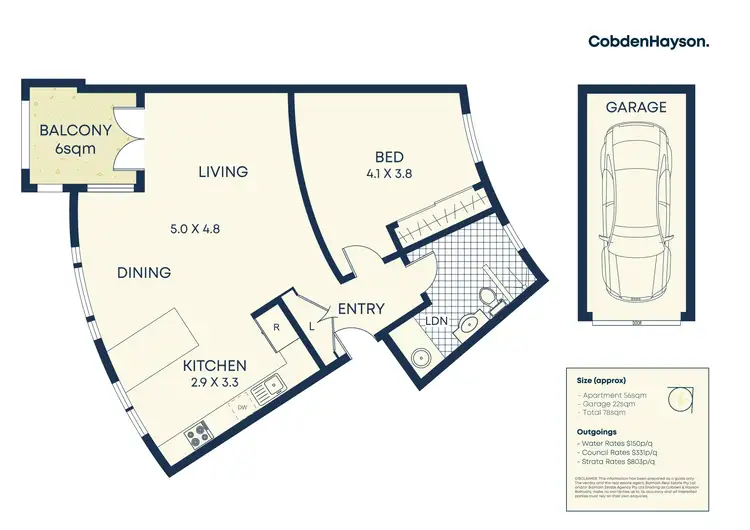 Floorplan of Homely apartment listing, 14/1 McKell Street, Birchgrove NSW 2041